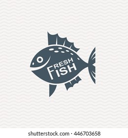 icono del marisco con pescado y texto
