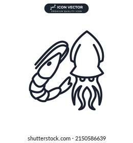 seafood icon symbol template for graphic and web design collection logo vector illustration