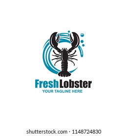 seafood image with lobster isolated on white background