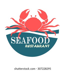 Seafood labels and signs vector.