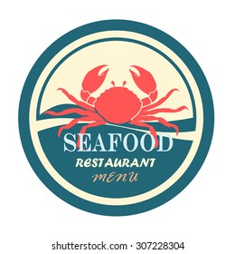 Seafood labels and signs vector.