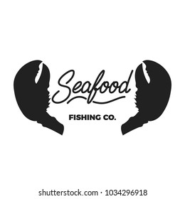 Seafood. Seafood lettering illustration. Seafood house label badge emblem
