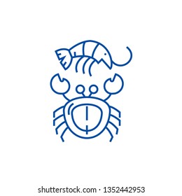 Seafood line icon concept. Seafood flat  vector symbol, sign, outline illustration.