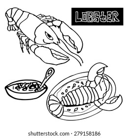 seafood lobster, the lobster bisque, delicacies