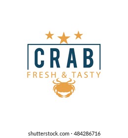 Seafood Logo Design - Crab Vector Icon and Business Identity - Restaurant Logo