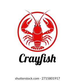 Seafood logo design. Crayfish, Prawn, Shrimp, and Lobster logo design