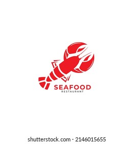 Design-Restaurant mit Seafood-Logo für frische Krabbe und Garnelenlogo für Etikettenartikel und Meeresfrüchte-Shop