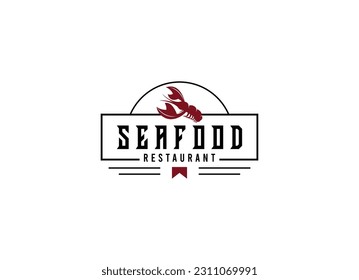 Seafood logo design restaurant fresh crab and shrimp logo for label product and seafood shop