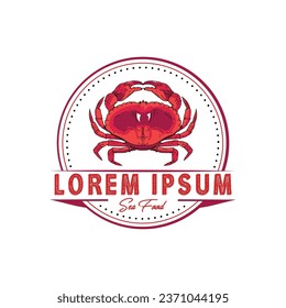 Seafood logo design restaurant fresh crab and shrimp logo