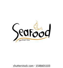 Seafood Logo Design For Seafood Store With shrimp Vector 