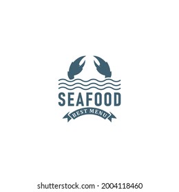 seafood logo template in white background