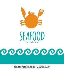Seafood logo. Vector logo design template