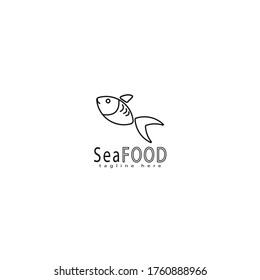 seafood logo vector illustration, suitable for restaurant company