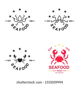 Seafood logo,logo suitable for Seafood restaurant.set of logo Seafood.restaurant icon.Seafood icon.template logo restaurant 