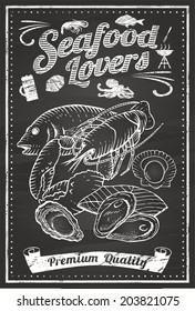 Seafood Lovers Chalkboard