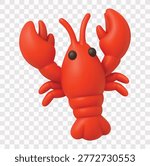 Seafood and Marine Culinary Vector Icon Set | 3D icon set | lobster