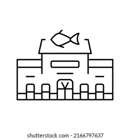 seafood market line icon vector. seafood market sign. isolated contour symbol black illustration