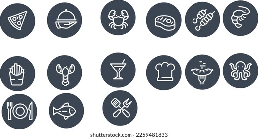 Diseño de vectores de pescado y carne