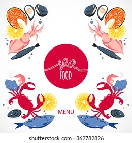 seafood menu background