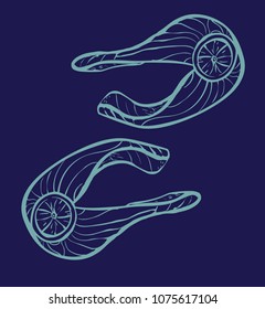 seafood  menu template  salmon lemon blue background 