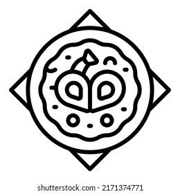 Seafood paella icon outline vector. Spanish food. Fish cuisine