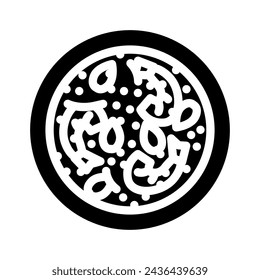 seafood paella sea cuisine glyph icon vector. seafood paella sea cuisine sign. isolated symbol illustration