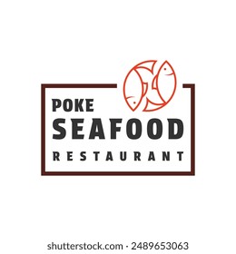 seafood poke logo design concept idea for your business restaurant menu