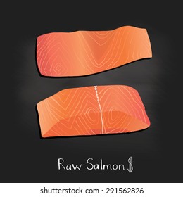 Seafood poster chalkboard. Hand drawn vector illustration.