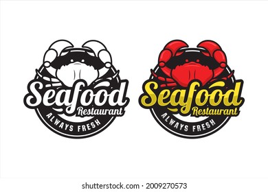 Seafood restaurant crab premium logo