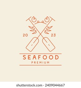seafood restaurant food holiday logo vector icon symbol illustration design