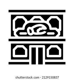 seafood restaurant glyph icon vector. seafood restaurant sign. isolated contour symbol black illustration