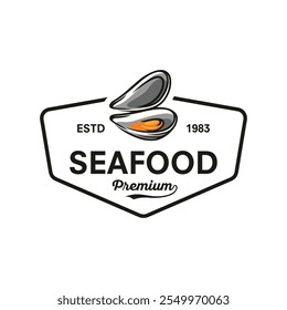 Seafood restaurant icon on white background vector illustration