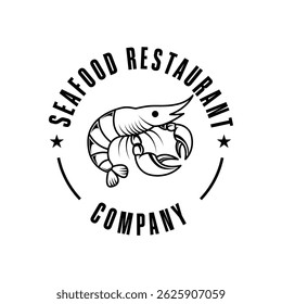 seafood restaurant lobster logo design concept