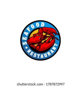 Seafood Restaurant Lobster Logo Template Vector