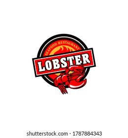 Seafood Restaurant Lobster Logo Template Vector