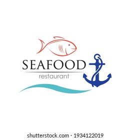 Seafood restaurant logo design. Fish, Food and Beverage logo concept. Vector logo template
