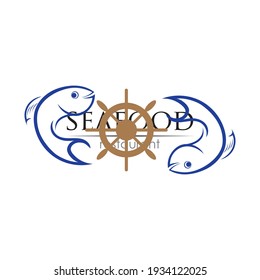 Seafood restaurant logo design. Fish, Food and Beverage logo concept. Vector logo template
