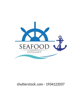 Seafood restaurant logo design. Fish, Food and Beverage logo concept. Vector logo template
