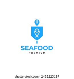 Seafood restaurant logo design illustration idea
