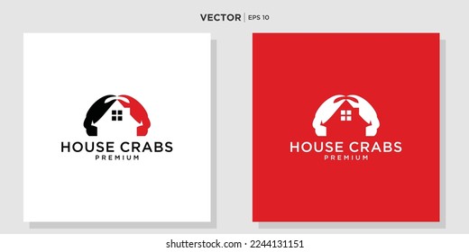 Seafood Restaurant Logo Design template. Crab Vector Illustration.