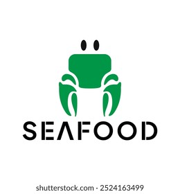 Seafood Restaurant Logo Design template. Crab Vector Illustration.