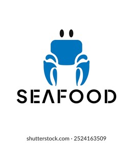 Seafood Restaurant Logo Design template. Crab Vector Illustration.