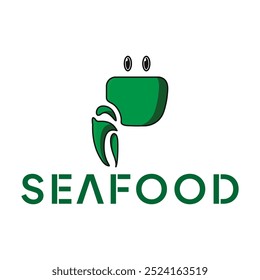 Seafood Restaurant Logo Design template. Crab Vector Illustration.