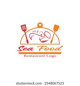 Seafood restaurant logo design Vector logo template