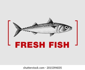 Seafood restaurant logo. Good quality handmade. Engraving. Can be repainted in a different color.