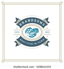 Retro Seafood Restaurant Logo Stock Vectors Images Vector Art