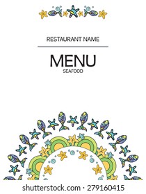 Seafood restaurant menu