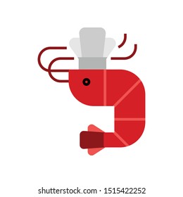 Seafood Restaurant with Shrimp Logo Vector Concept Isolated Vector. EPS 10.
