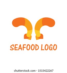 Seafood Restaurant with Shrimp Logo Vector Concept Isolated Vector. EPS 10.