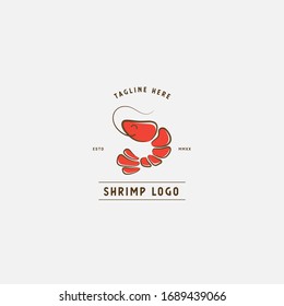 Seafood restaurant, shrimp, prawn logo vector design